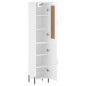 Highboard Hochglanz-Weiß 34,5x34x180 cm Holzwerkstoff Highboard Hochglanz-Weiß 34,5x34x180 cm Holzwerkstoff