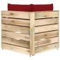 2-Sitzer Outdoor-Sofa mit Kissen Grün Imprägniertes Holz 2-Sitzer Outdoor-Sofa mit Kissen Grün Imprägniertes Holz