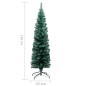 Schlanker Künstlicher Weihnachtsbaum mit Ständer Grün 150cm PVC Schlanker Künstlicher Weihnachtsbaum mit Ständer Grün 150cm PVC