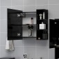 Bad-Spiegelschrank Schwarz 62,5x20,5x64 cm Holzwerkstoff Bad-Spiegelschrank Schwarz 62,5x20,5x64 cm Holzwerkstoff
