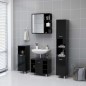 Bad-Spiegelschrank Schwarz 62,5x20,5x64 cm Holzwerkstoff Bad-Spiegelschrank Schwarz 62,5x20,5x64 cm Holzwerkstoff