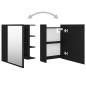 Bad-Spiegelschrank Schwarz 62,5x20,5x64 cm Holzwerkstoff Bad-Spiegelschrank Schwarz 62,5x20,5x64 cm Holzwerkstoff