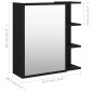 Bad-Spiegelschrank Schwarz 62,5x20,5x64 cm Holzwerkstoff Bad-Spiegelschrank Schwarz 62,5x20,5x64 cm Holzwerkstoff