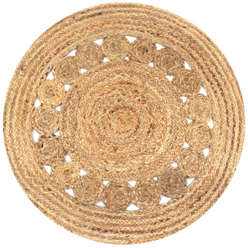 Teppich Flechtmuster Jute 90 cm Rund Teppich Flechtmuster Jute 90 cm Rund