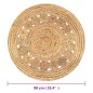 Teppich Flechtmuster Jute 90 cm Rund Teppich Flechtmuster Jute 90 cm Rund