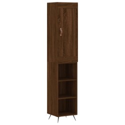 vidaXL Highboard Braun Eichen-Optik 34,5x34x180 cm Holzwerkstoff