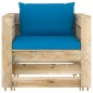 6-tlg. Garten-Lounge-Set mit Kissen Grün Imprägniertes Holz 6-tlg. Garten-Lounge-Set mit Kissen Grün Imprägniertes Holz