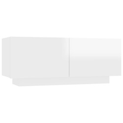 vidaXL TV-Schrank Hochglanz-Weiß 100x35x40 cm Holzwerkstoff