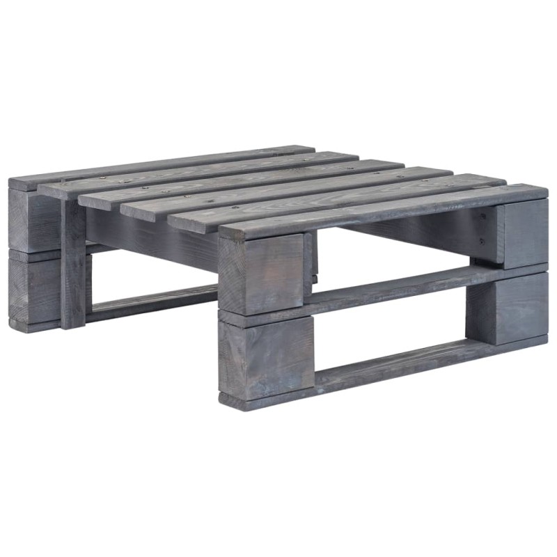 Outdoor-Ottomane Paletten Holz Grau Outdoor-Ottomane Paletten Holz Grau