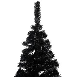 Künstlicher Weihnachtsbaum mit Ständer Schwarz 210 cm PVC