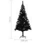 Künstlicher Weihnachtsbaum mit Ständer Schwarz 210 cm PVC Künstlicher Weihnachtsbaum mit Ständer Schwarz 210 cm PVC