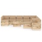 12-tlg. Garten-Lounge-Set mit Kissen Grün Imprägniertes Holz 12-tlg. Garten-Lounge-Set mit Kissen Grün Imprägniertes Holz