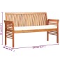 3-Sitzer Gartenbank mit Kissen 150 cm Massivholz Akazie 3-Sitzer Gartenbank mit Kissen 150 cm Massivholz Akazie
