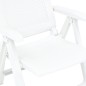 vidaXL Verstellbare Gartenstühle 2 Stk. Kunststoff Weiß vidaXL Verstellbare Gartenstühle 2 Stk. Kunststoff Weiß