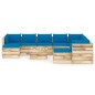 11-tlg. Garten-Lounge-Set mit Kissen Grün Imprägniertes Holz 11-tlg. Garten-Lounge-Set mit Kissen Grün Imprägniertes Holz