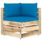 11-tlg. Garten-Lounge-Set mit Kissen Grün Imprägniertes Holz 11-tlg. Garten-Lounge-Set mit Kissen Grün Imprägniertes Holz