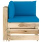 11-tlg. Garten-Lounge-Set mit Kissen Grün Imprägniertes Holz 11-tlg. Garten-Lounge-Set mit Kissen Grün Imprägniertes Holz