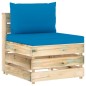 11-tlg. Garten-Lounge-Set mit Kissen Grün Imprägniertes Holz 11-tlg. Garten-Lounge-Set mit Kissen Grün Imprägniertes Holz