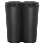 Duo Mülleimer Schwarz 50 L Duo Mülleimer Schwarz 50 L