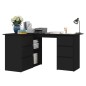 vidaXL Eckschreibtisch Schwarz 145x100x76 cm Holzwerkstoff vidaXL Eckschreibtisch Schwarz 145x100x76 cm Holzwerkstoff