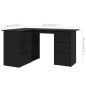 vidaXL Eckschreibtisch Schwarz 145x100x76 cm Holzwerkstoff vidaXL Eckschreibtisch Schwarz 145x100x76 cm Holzwerkstoff