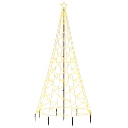 LED-Weihnachtsbaum mit Metallstange 500 LEDs Warmweiß 3 m