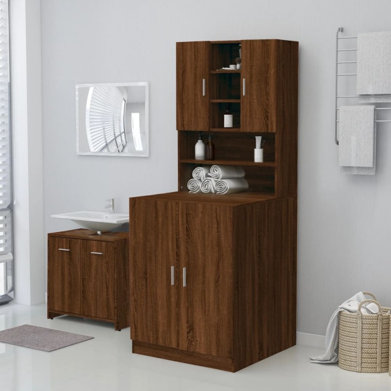 Waschmaschinenschrank Braun Eichen-Optik 71x71,5x91,5 cm Waschmaschinenschrank Braun Eichen-Optik 71x71,5x91,5 cm