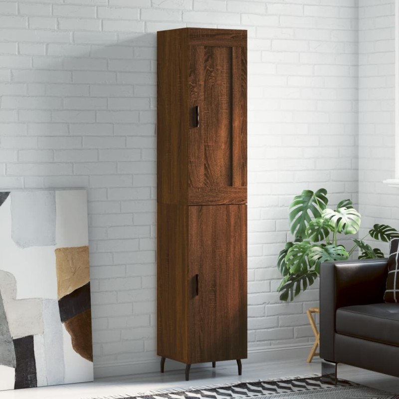 vidaXL Highboard Braun Eichen-Optik 34,5x34x180 cm Holzwerkstoff vidaXL Highboard Braun Eichen-Optik 34,5x34x180 cm Holzwerkstoff