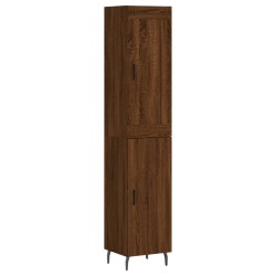 vidaXL Highboard Braun Eichen-Optik 34,5x34x180 cm Holzwerkstoff