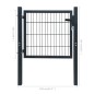 Zauntor Stahl Anthrazit 105x150 cm Zauntor Stahl Anthrazit 105x150 cm