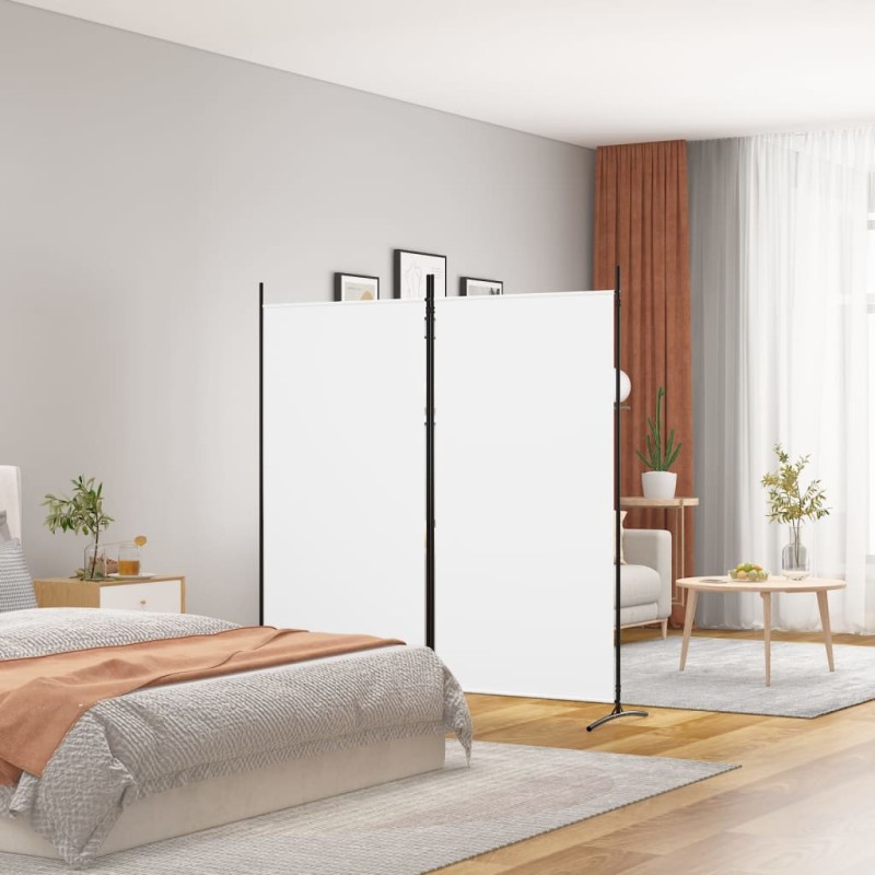 vidaXL 2-tlg. Paravent Weiß 175x180 cm Stoff vidaXL 2-tlg. Paravent Weiß 175x180 cm Stoff