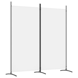  vidaXL 2-tlg. Paravent Weiß 175x180 cm Stoff