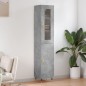 Highboard Betongrau 34,5x34x180 cm Holzwerkstoff Highboard Betongrau 34,5x34x180 cm Holzwerkstoff