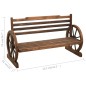 vidaXL Gartenbank 112 cm Massivholz Tanne vidaXL Gartenbank 112 cm Massivholz Tanne