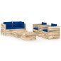 6-tlg. Garten-Lounge-Set mit Kissen Grün Imprägniertes Holz 6-tlg. Garten-Lounge-Set mit Kissen Grün Imprägniertes Holz