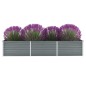 Garten-Hochbeet Verzinkter Stahl 240x80x45 cm Grau Garten-Hochbeet Verzinkter Stahl 240x80x45 cm Grau