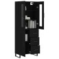 vidaXL Highboard Schwarz 69,5x34x180 cm Holzwerkstoff vidaXL Highboard Schwarz 69,5x34x180 cm Holzwerkstoff