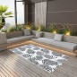 Outdoor-Teppich Weiß und Schwarz 190x290 cm PP Outdoor-Teppich Weiß und Schwarz 190x290 cm PP
