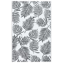 Outdoor-Teppich Weiß und Schwarz 190x290 cm PP