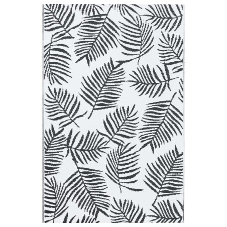 Outdoor-Teppich Weiß und Schwarz 190x290 cm PP