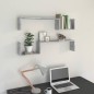 Wandregale 2 Stk. Betongrau 100x15x20 cm Holzwerkstoff Wandregale 2 Stk. Betongrau 100x15x20 cm Holzwerkstoff
