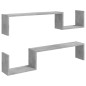 Wandregale 2 Stk. Betongrau 100x15x20 cm Holzwerkstoff Wandregale 2 Stk. Betongrau 100x15x20 cm Holzwerkstoff