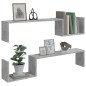 Wandregale 2 Stk. Betongrau 100x15x20 cm Holzwerkstoff Wandregale 2 Stk. Betongrau 100x15x20 cm Holzwerkstoff