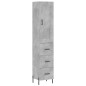 Highboard Betongrau 34,5x34x180 cm Holzwerkstoff Highboard Betongrau 34,5x34x180 cm Holzwerkstoff