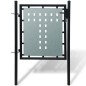 Zauntor (Einzeltor) Schwarz 100x125 cm Zauntor (Einzeltor) Schwarz 100x125 cm