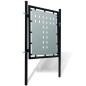 Zauntor (Einzeltor) Schwarz 100x125 cm Zauntor (Einzeltor) Schwarz 100x125 cm