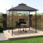 BBQ-Pavillon 240x150x255 cm Anthrazit Stahl BBQ-Pavillon 240x150x255 cm Anthrazit Stahl