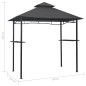 BBQ-Pavillon 240x150x255 cm Anthrazit Stahl BBQ-Pavillon 240x150x255 cm Anthrazit Stahl