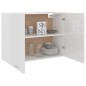 Hängeschrank Hochglanz-Weiß 80x31x60 cm Holzwerkstoff Hängeschrank Hochglanz-Weiß 80x31x60 cm Holzwerkstoff