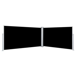 Seitenmarkise Ausziehbar Schwarz 160x600 cm